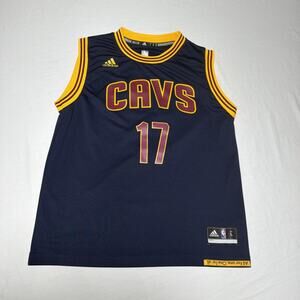 Adidas Cavs Youth Jersey Varejao #17 - Size L Navy Wine & Gold Read Description